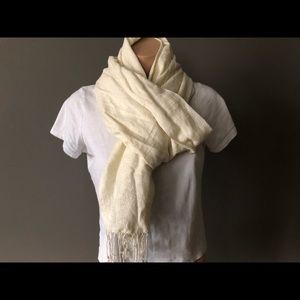 White W Sparkles Scarf